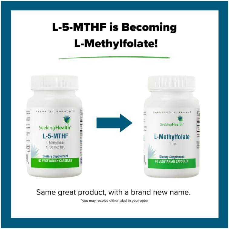 Seeking Health L-5-MTHF, Supports Healthy Methylation (60 capsules)