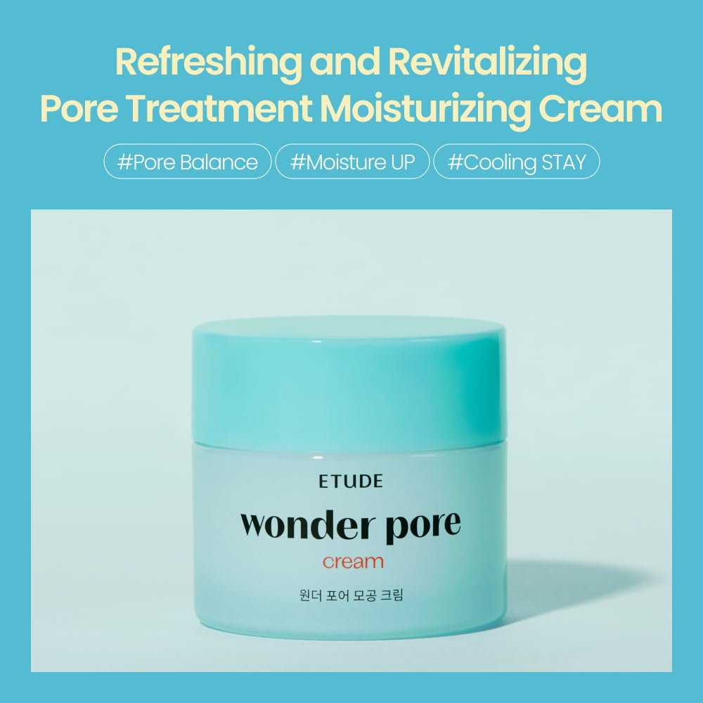 ETUDE Wonder Pore Cream, Face Moisturizer for Sensitive Skin 2.5 Fl Oz
