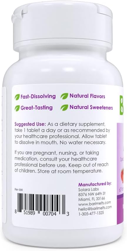 BariMelts ADEK, Dissolvable Bariatric Vitamins  60 Fast Melting Tablets