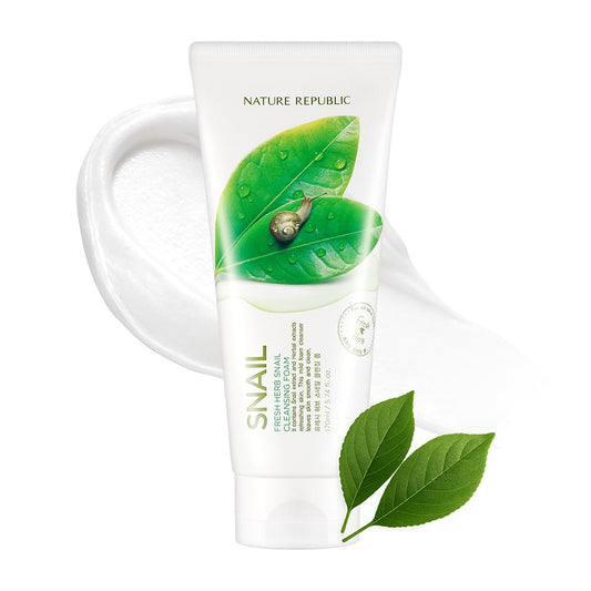 Nature Republic Fresh Herb snail cleansing foam  - 5.74 fl Oz