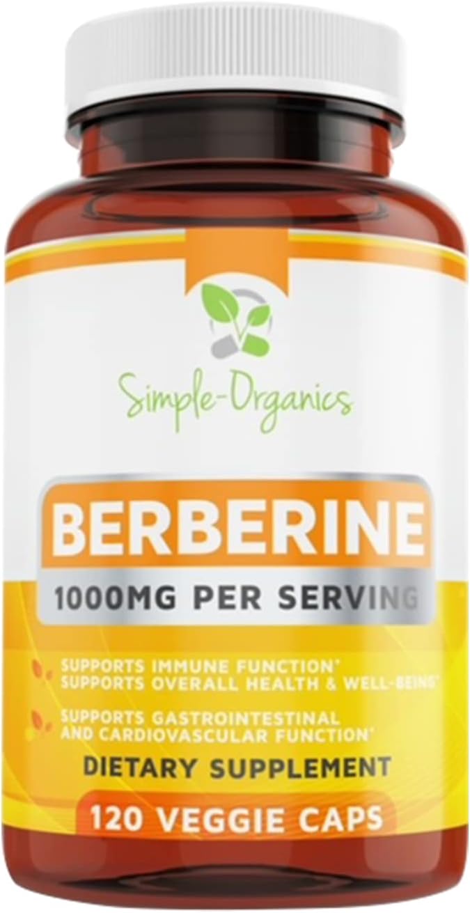 Berberine 500mg (1000mg Per Serving) for Supports Healthy Immune Function - 120 Capsules