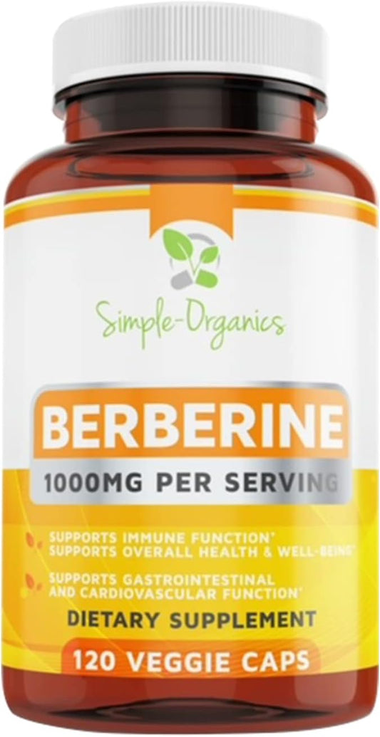 Berberine 500mg (1000mg Per Serving) for Supports Healthy Immune Function - 120 Capsules
