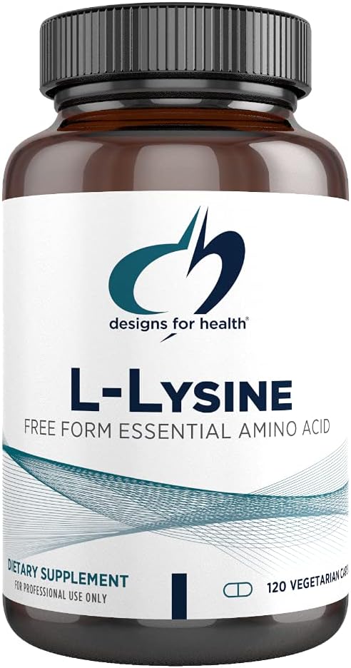 Designs for Health L-Lysine HCL Pills 1500mg -120 Capsules