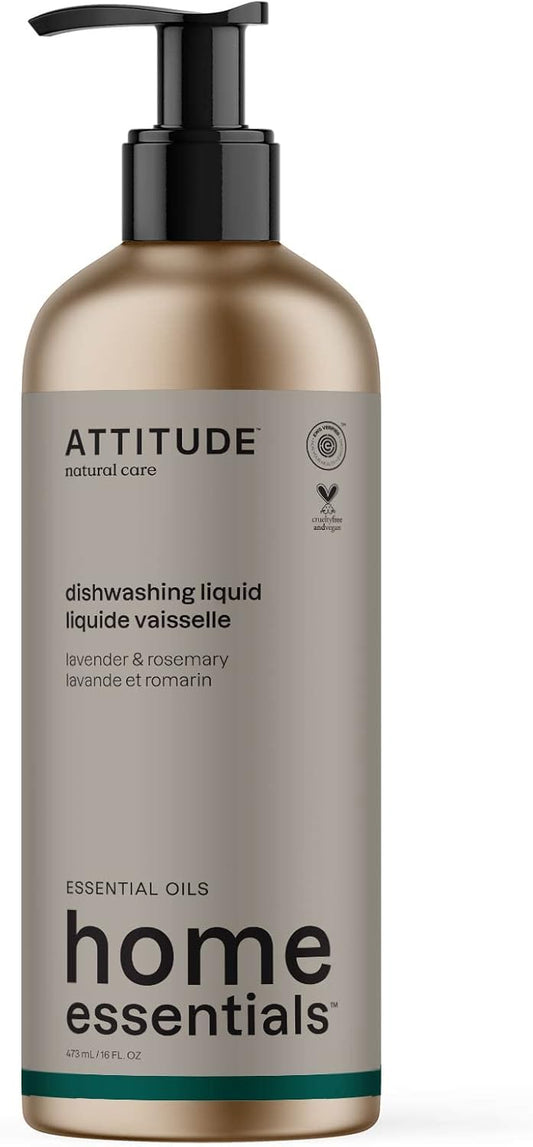 ATTITUDE Dish Soap,Lavender and Rosemary -16 Fl Oz