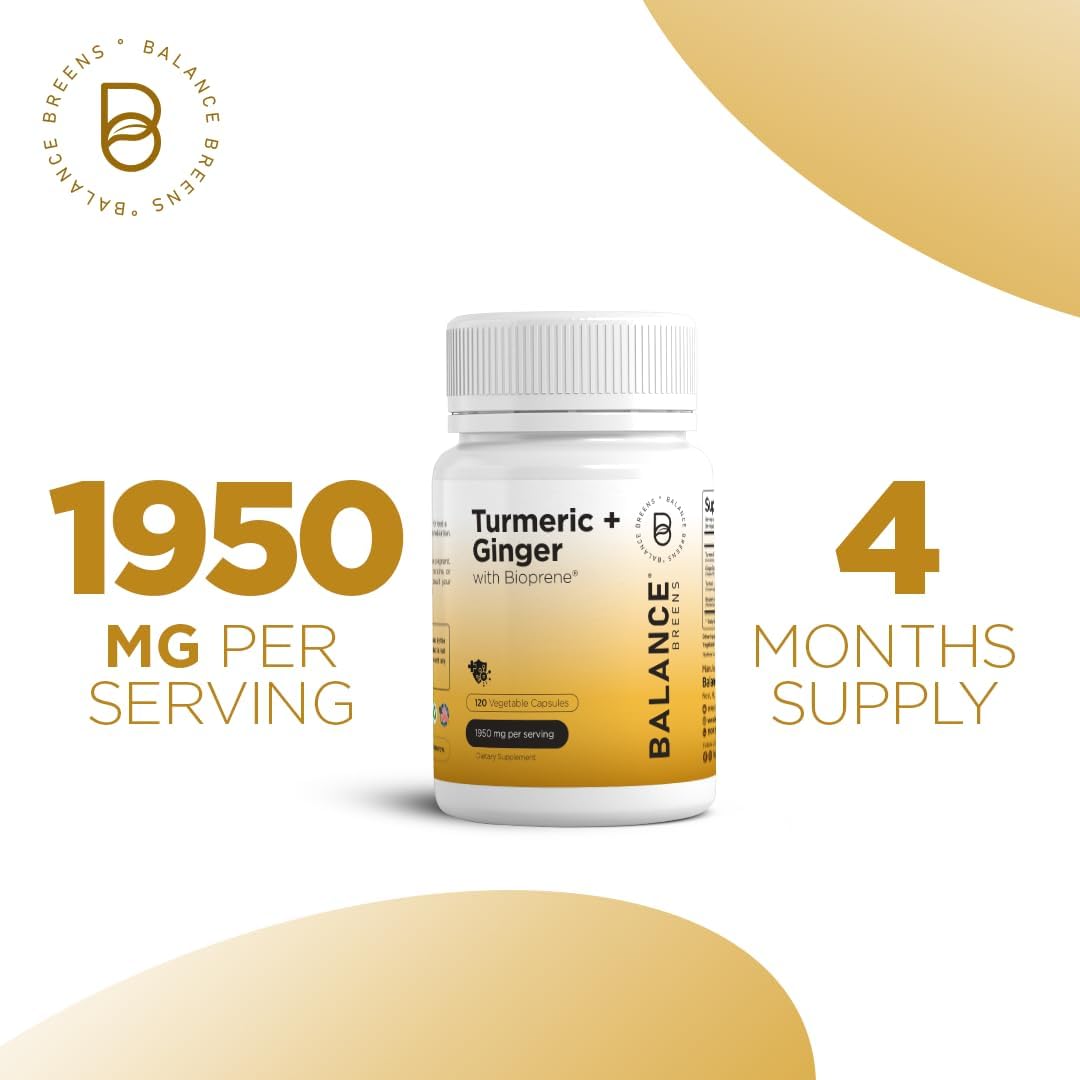 Turmeric Curcumin Ginger  120 Vegan Capsules
