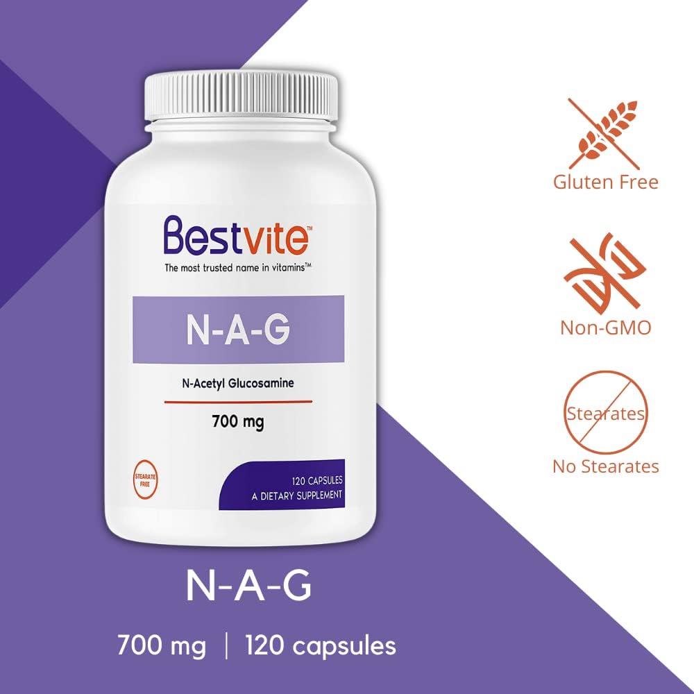 BESTVITE N-Acetyl Glucosamine (N-A-G) 700mg (120 Capsules)