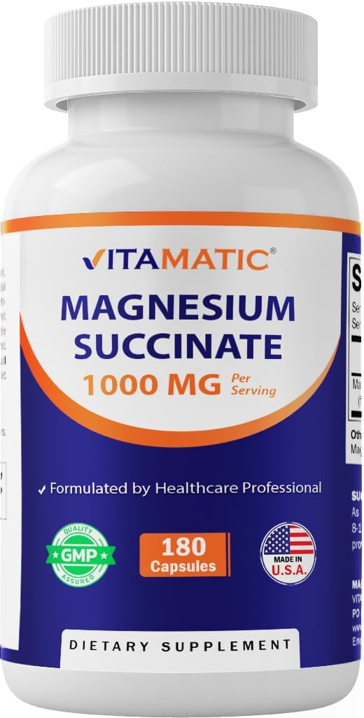 Vitamatic Magnesium Succinate 1000 mg  - 180 Capsules