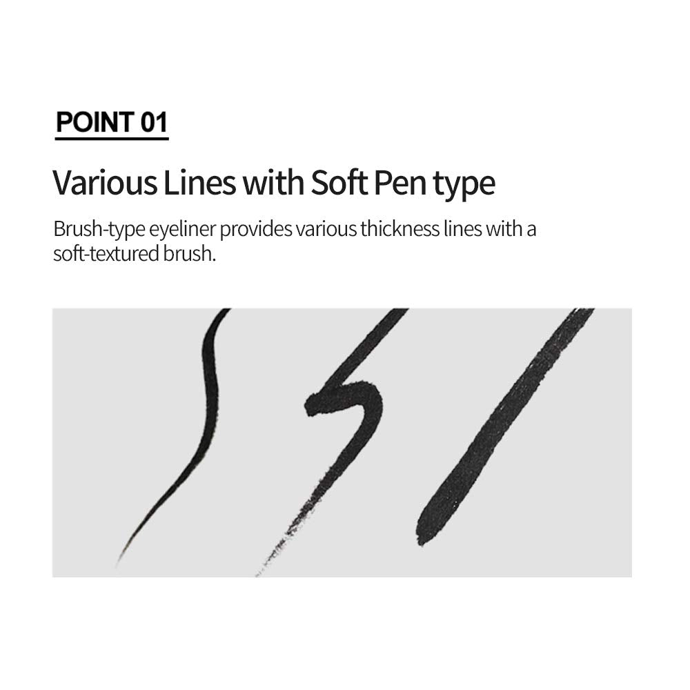 ETUDE Drawing Show Brush Eyeliner 0.021 Ounce