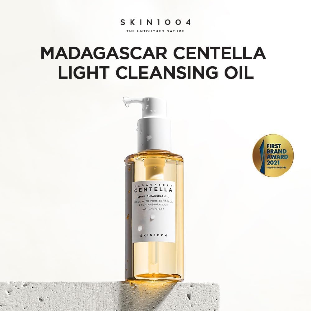 SKIN1004 Madagascar Centella Tone Brightening Capsule Ampoule 100ml and Light Cleansing Oil 200ml Bundle