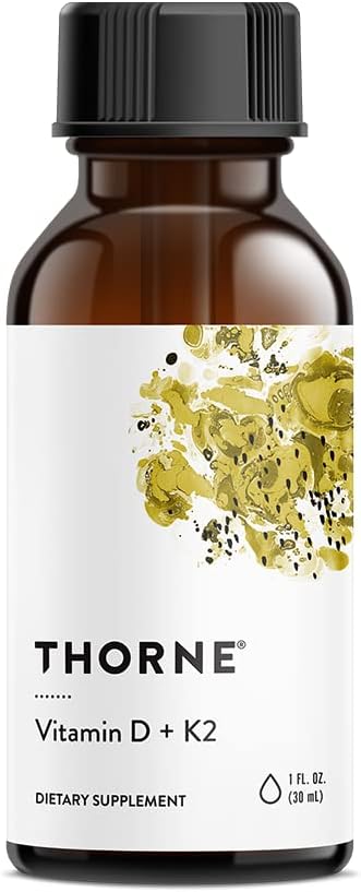 Thorne Vitamin D + K2 Liquid with a metered Dispenser - 30ml