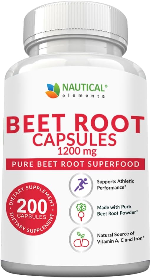 Beet Root Capsules - 1200mg Per Serving - 200 Beet Root Powder Capsules