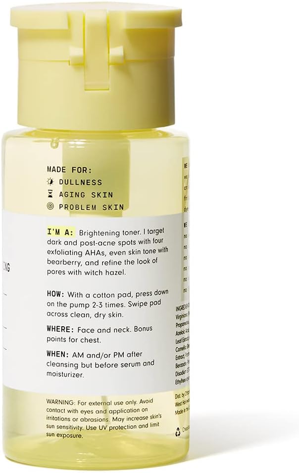 Versed Weekend Glow Daily Brightening AHA Liquid - 4 Fl Oz