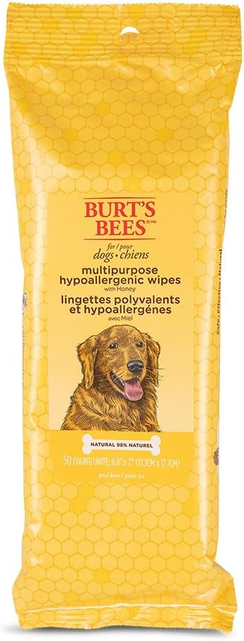 Burt's Bees for Pets Honey Multipurpose Dog Grooming Wipes  - 50 Count 2 Pack