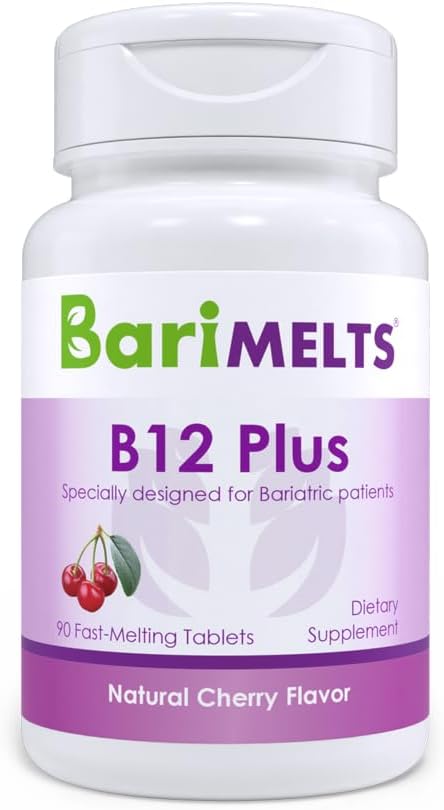 BariMelts B12 Plus, Dissolvable Bariatric Vitamins 90 Fast Melting Tablets