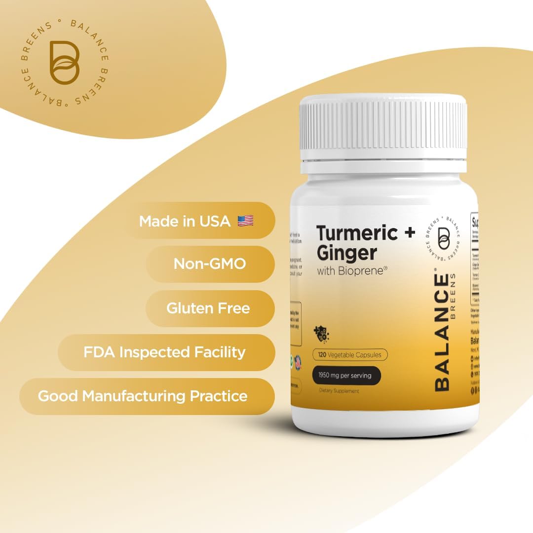 Turmeric Curcumin Ginger  120 Vegan Capsules