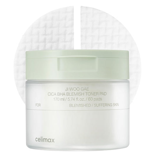 celimax Ji.Woo.Gae CICA BHA Blemish Toner Pad - 60 Pads