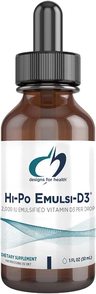 Designs for Health 2000 IU Vitamin D Drops - Hi-Po Emulsi-D3 Emulsified 1 fl oz