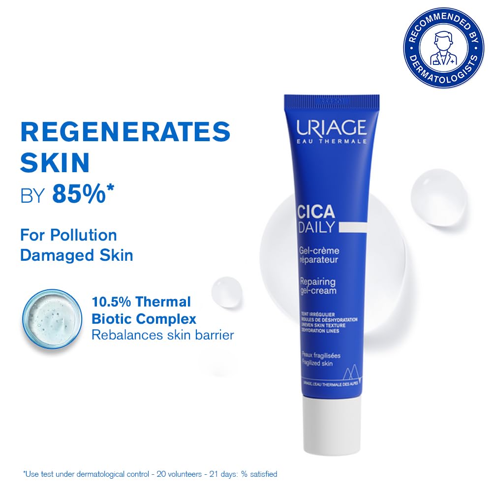 URIAGE Cica-Daily Repairing Gel-Cream for Face - 1.35 oz