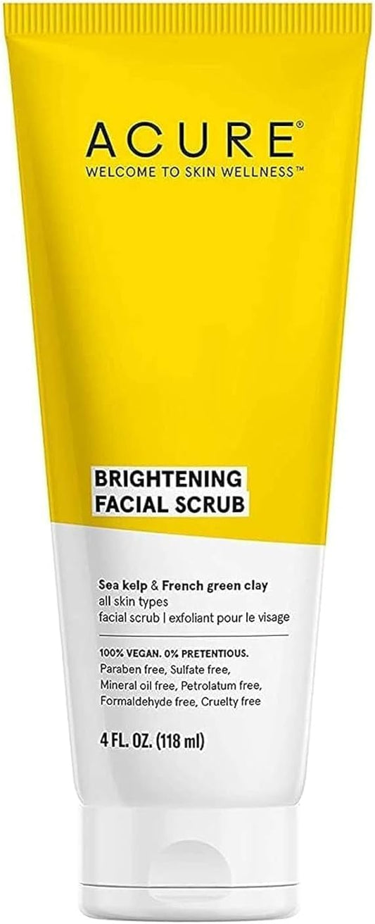 Acure Brightening Facial Scrub  4 Fl Oz