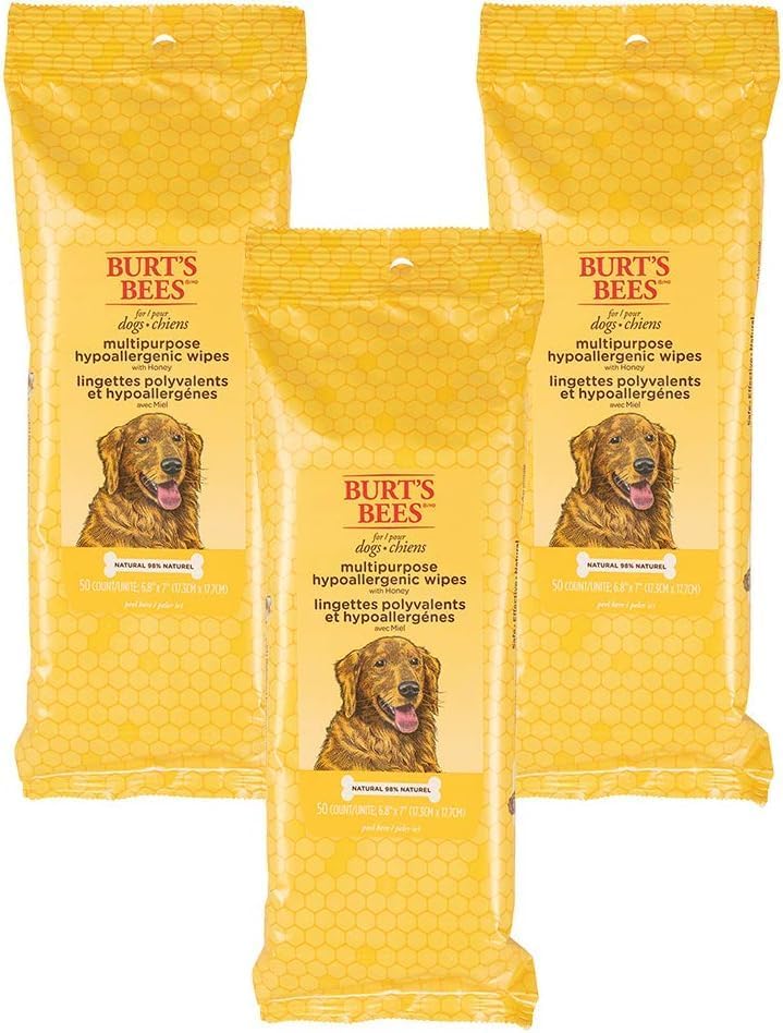Burt's Bees for Pets Honey Multipurpose Dog Grooming Wipes - 50 Count - 3 Pack