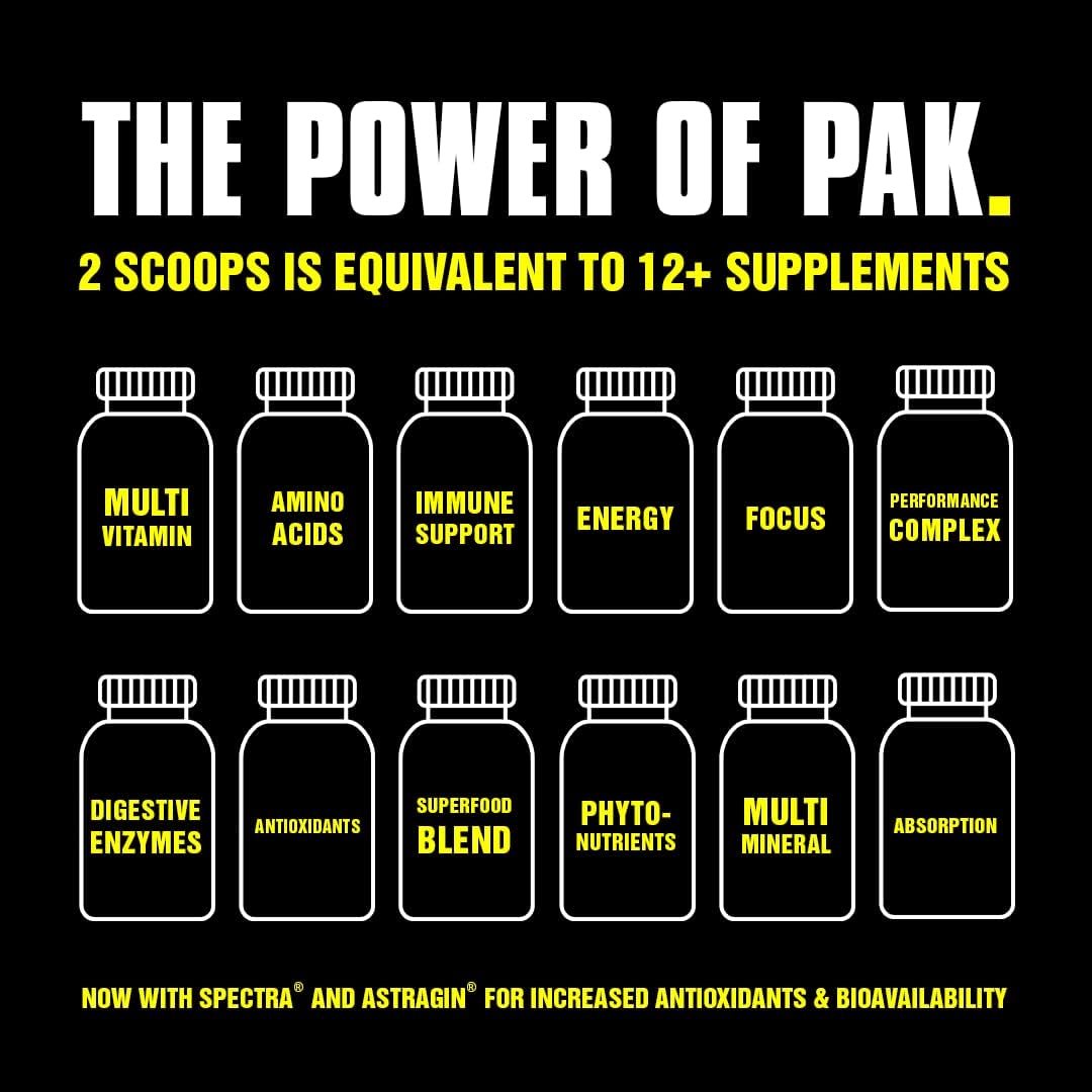 Animal Pak - Vitamin Powder with Zinc, Magnesium, Amino Acids and More -60 scoops