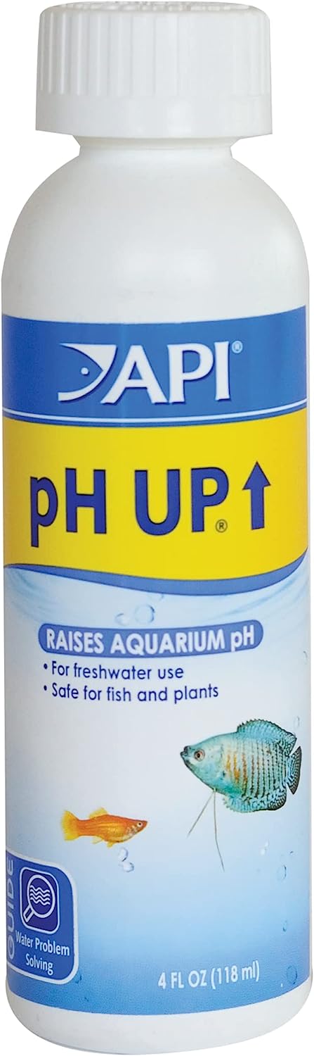 API pH UP Freshwater Aquarium Water pH Raising Solution for fish,4-Ounce Bottle, Brown
