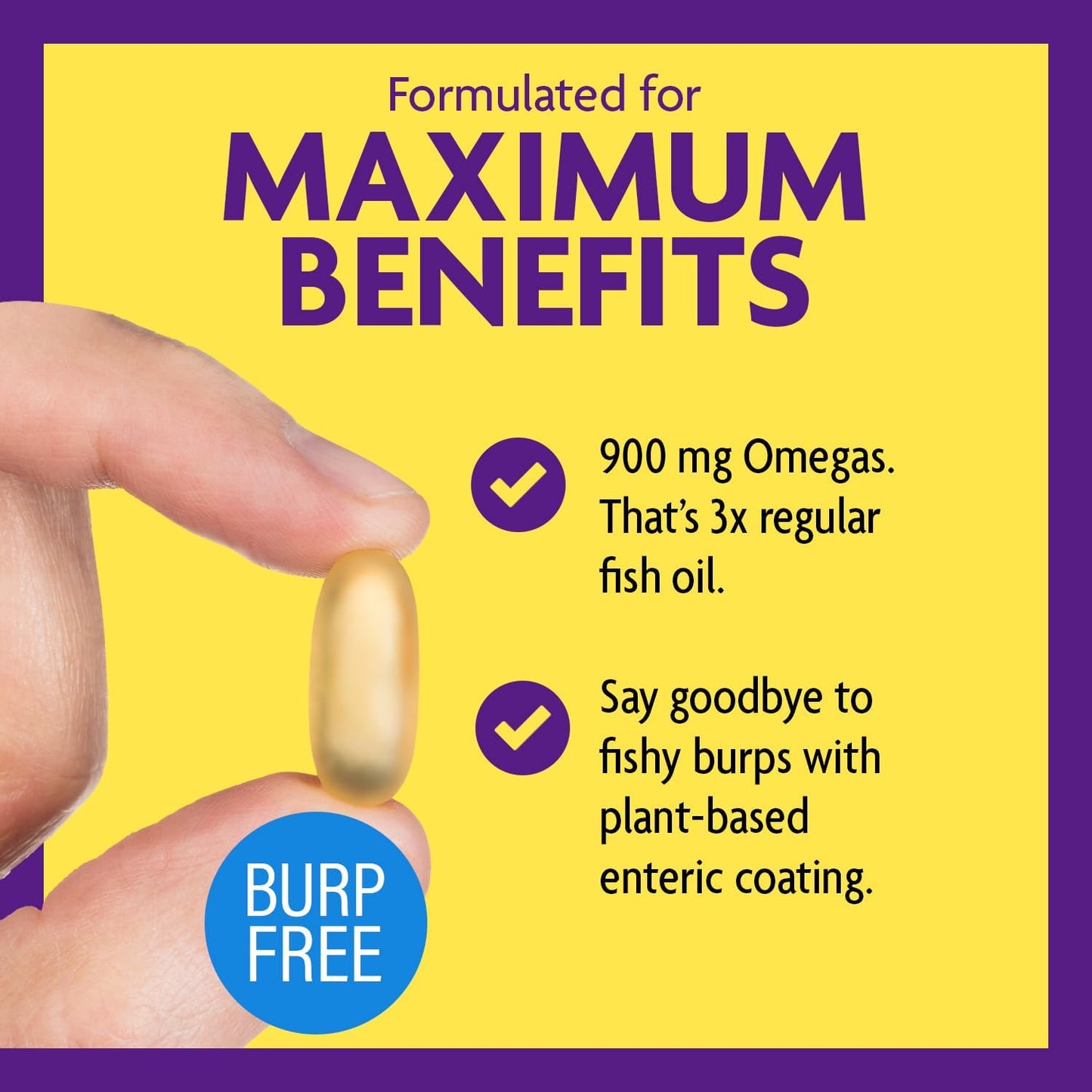 InnovixLabs Triple Strength Omega 3 Fish Oil Supplement - 900 mg 200 count