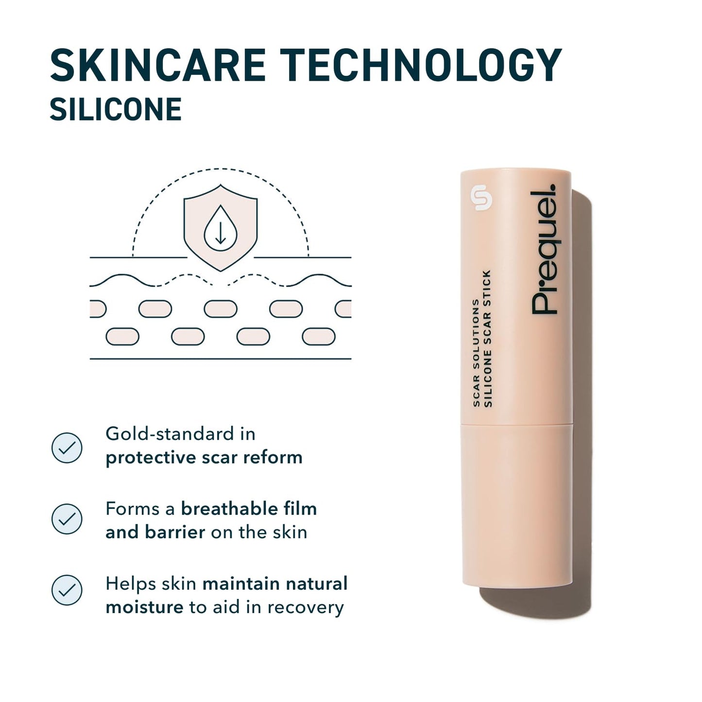 Prequel Skin Scar Solutions 60% Silicone Scar Stick - 0.20 oz