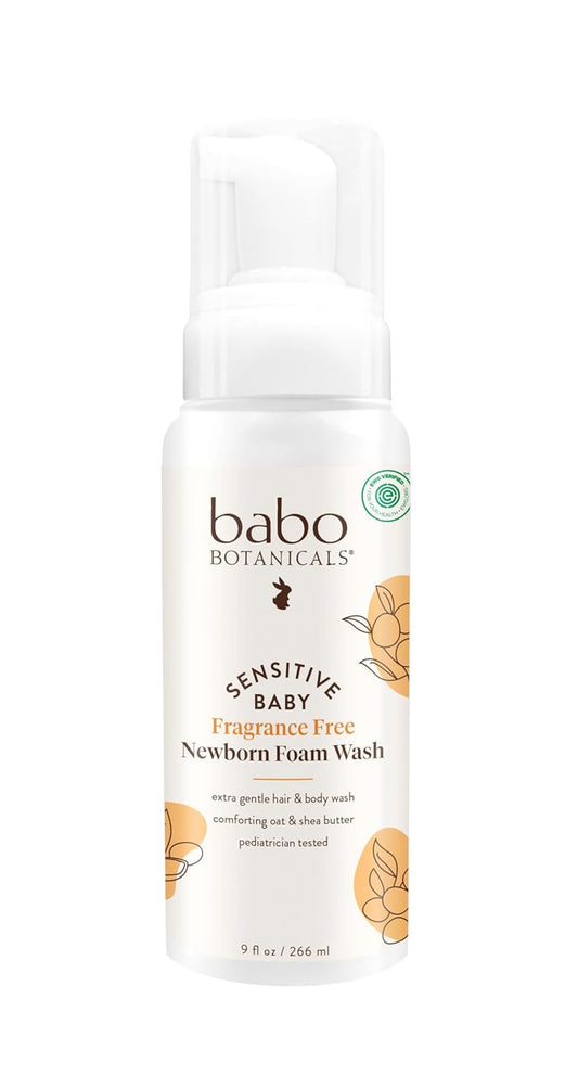 Babo Botanicals Sensitive Baby Fragrance-Free Newborn Foam Wash - 9 fl oz