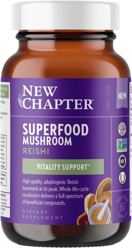 New Chapter Superfood Reishi Mushroom Capsules - 60 ct