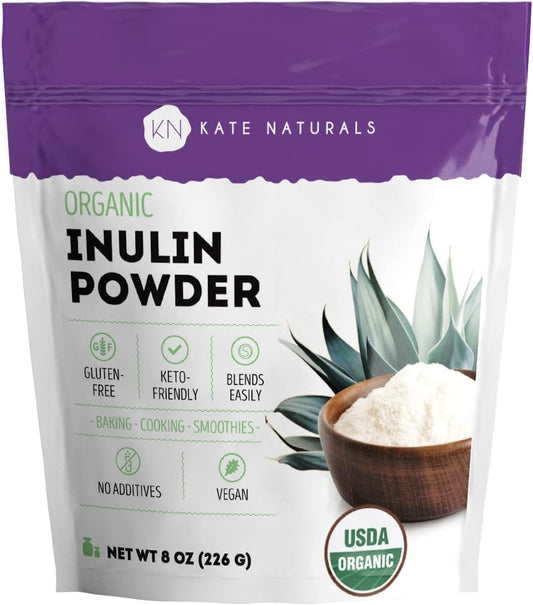 Kate Naturals Inulin Powder Organic from Blue Agave  - 8oz