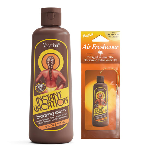 Instant Vacation SPF 30 Bronzing Lotion & Air Freshener Bundle,5 Fl. Oz.