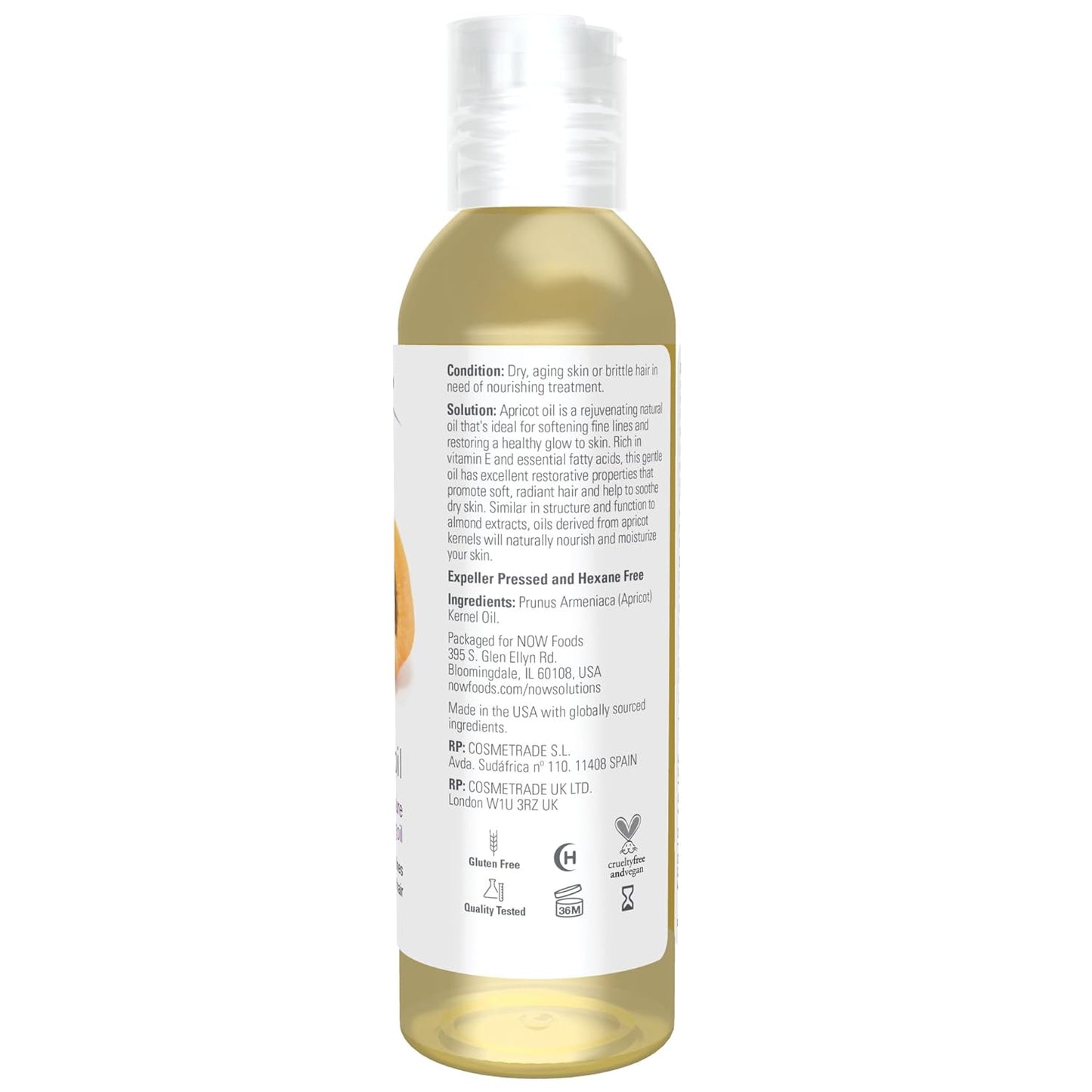 NOW Solutions, Apricot Kernel Oil, Hair Moisturizer