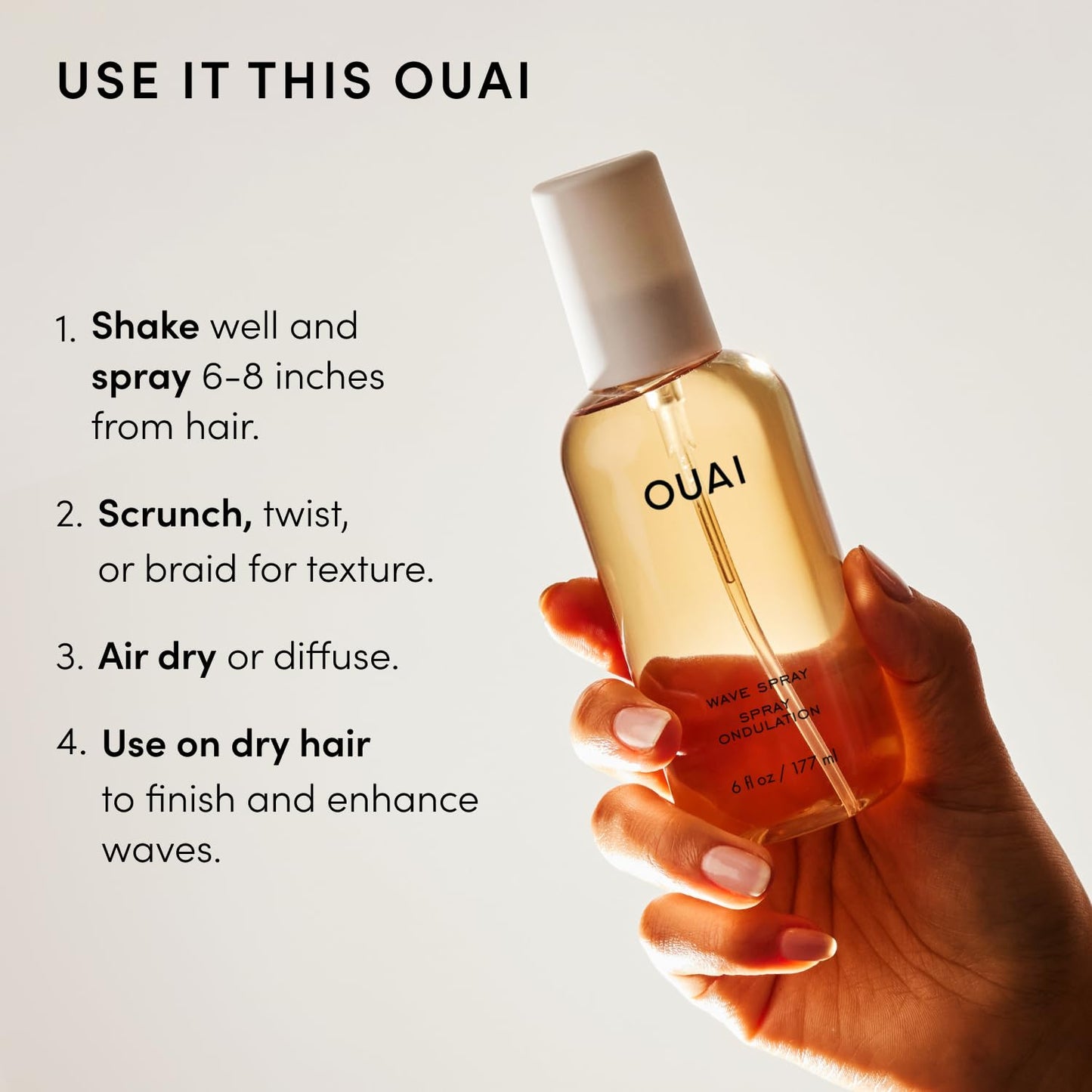 OUAI Travel Size Wave Spray - 3 fl oz