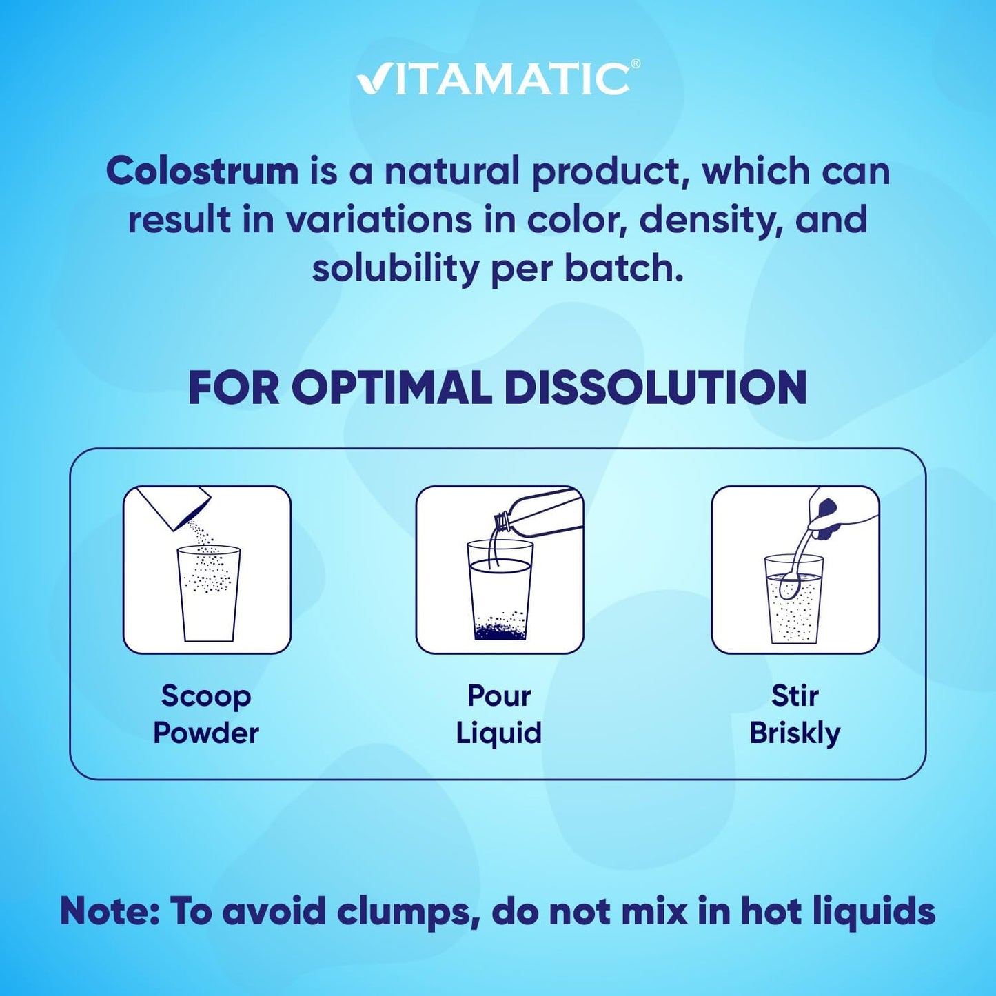 Vitamatic Bovine Colostrum + Collagen Powder -16 oz