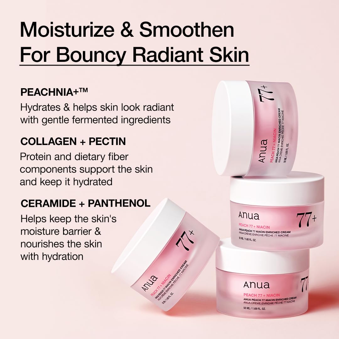 Anua Peach Niacinamide Cream, Face Moisturizer - 1.69 fl.oz