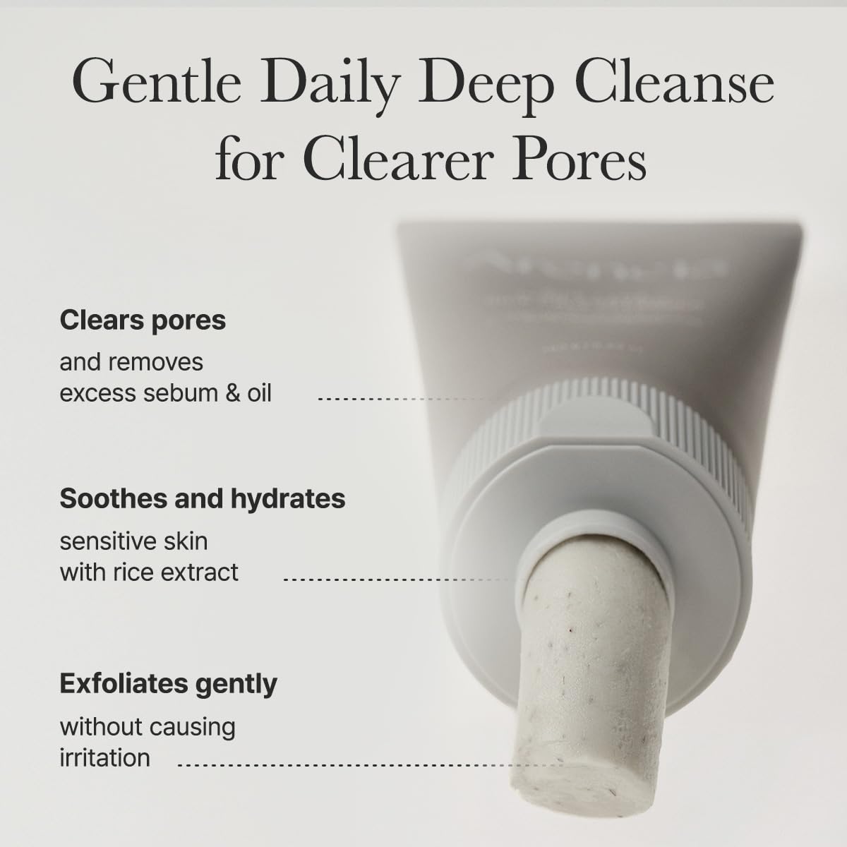 ARENCIA Rice + LHA Pore Control Rice Cake Cleanser with Salicylic Acid - 5.07 fl oz