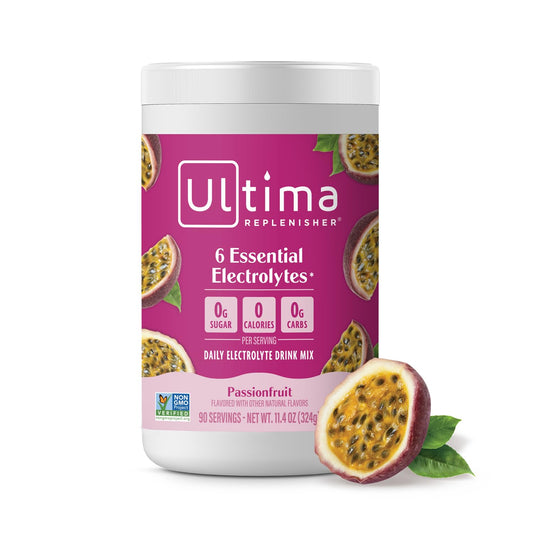 Ultima Replenisher Daily Electrolyte Powder Drink Mix – Sugar Free – Passionfruit, 90 Servings