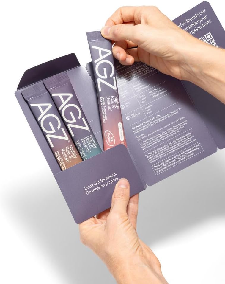 G1 AGZ Sleep Drink Sampler -Free Nighttime Blend – 3-Serving Flavor Pack