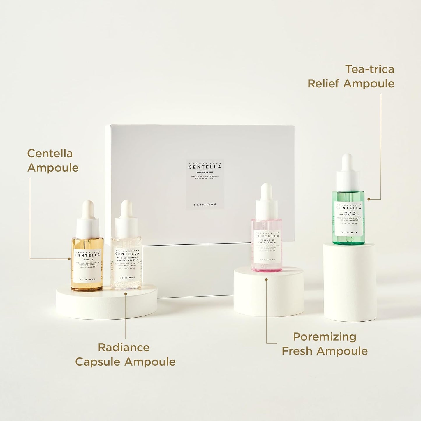 SKIN1004 Madagascar Centella Ampoule Kit, 4ea x 1.10 fl.oz