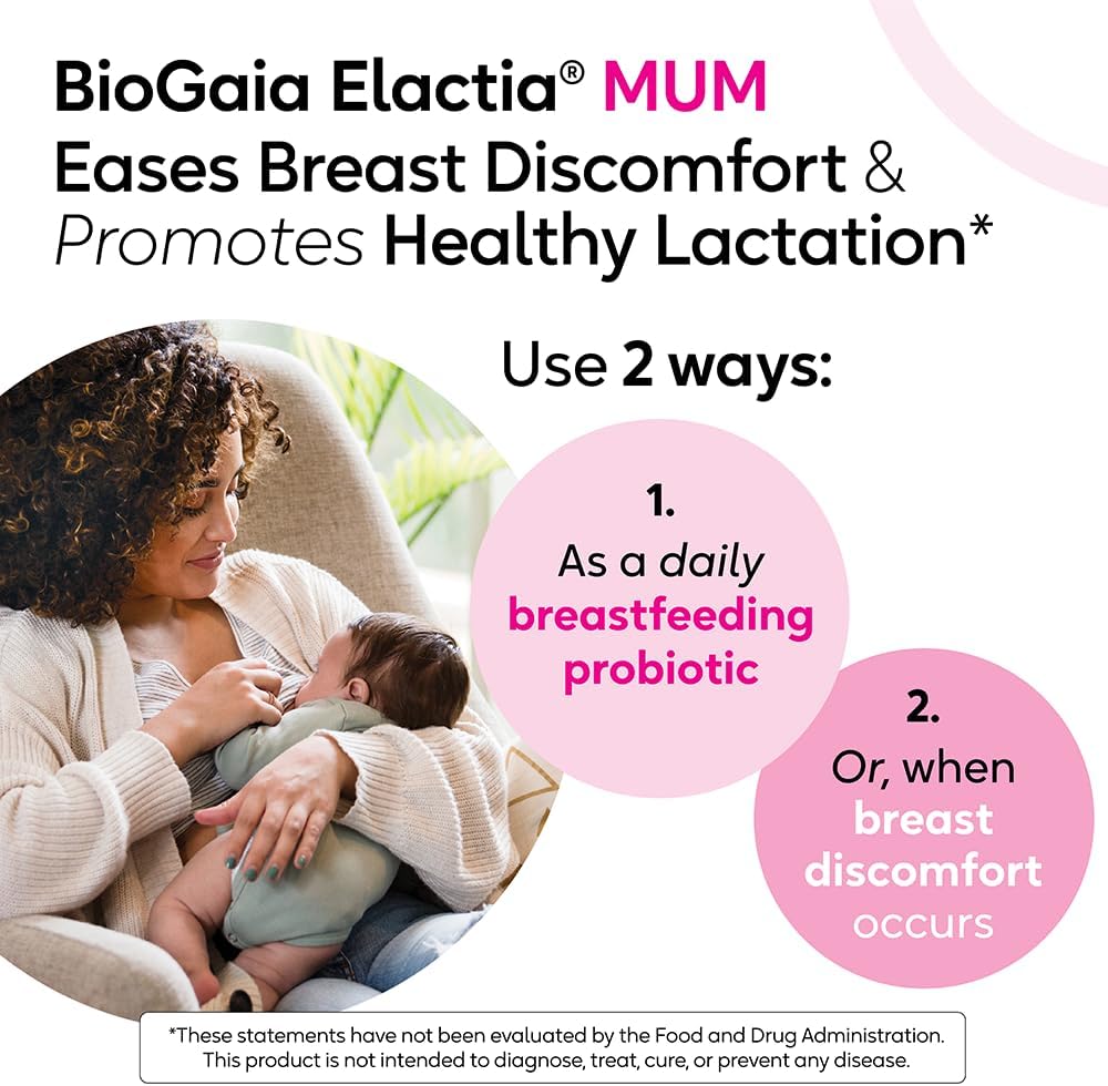BioGaia Elactia Breastfeeding Probiotic Lactation Supplements 30 Count