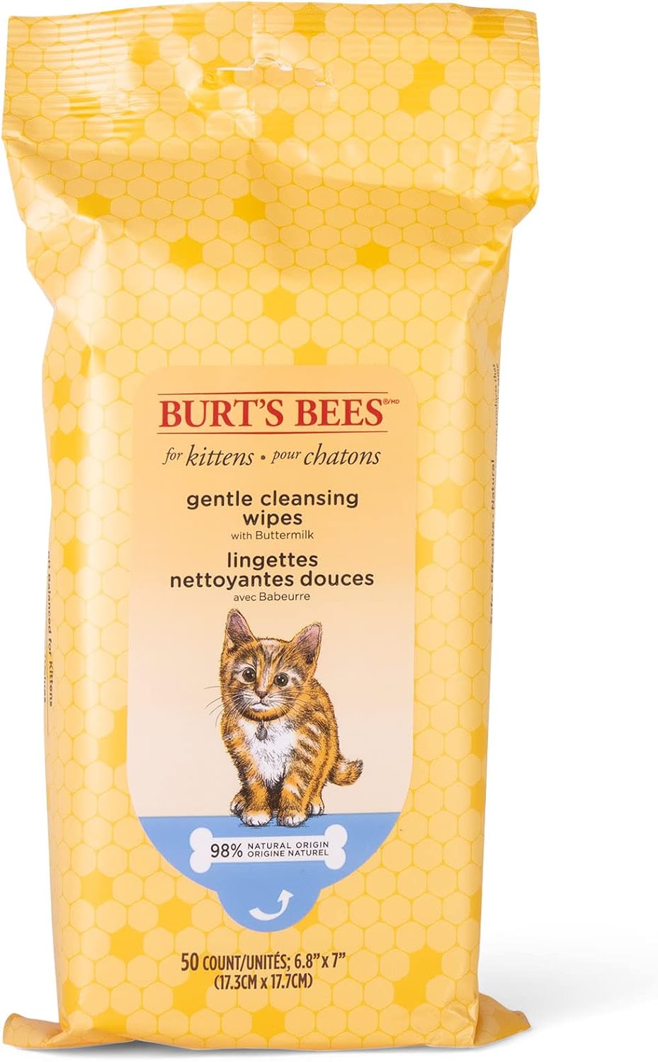 Burt's Bees for Pets Kitten Grooming Wipes -  50 Count