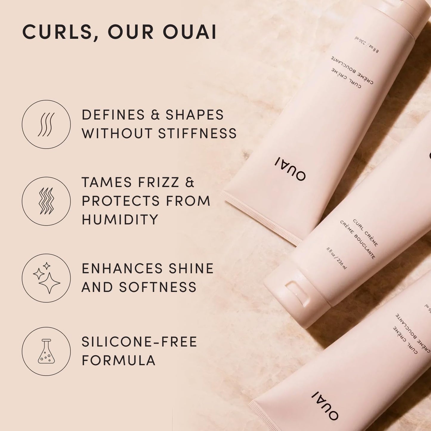 OUAI Travel Size Curl Cream - 2.5 oz