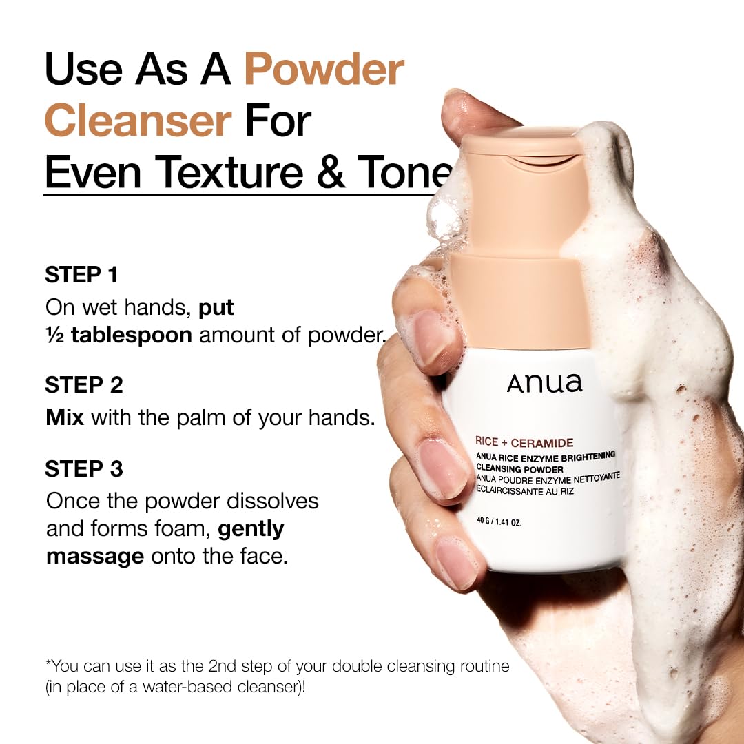 ANUA Rice Enzyme Brightening Cleansing Powder - 1.41 fl.oz