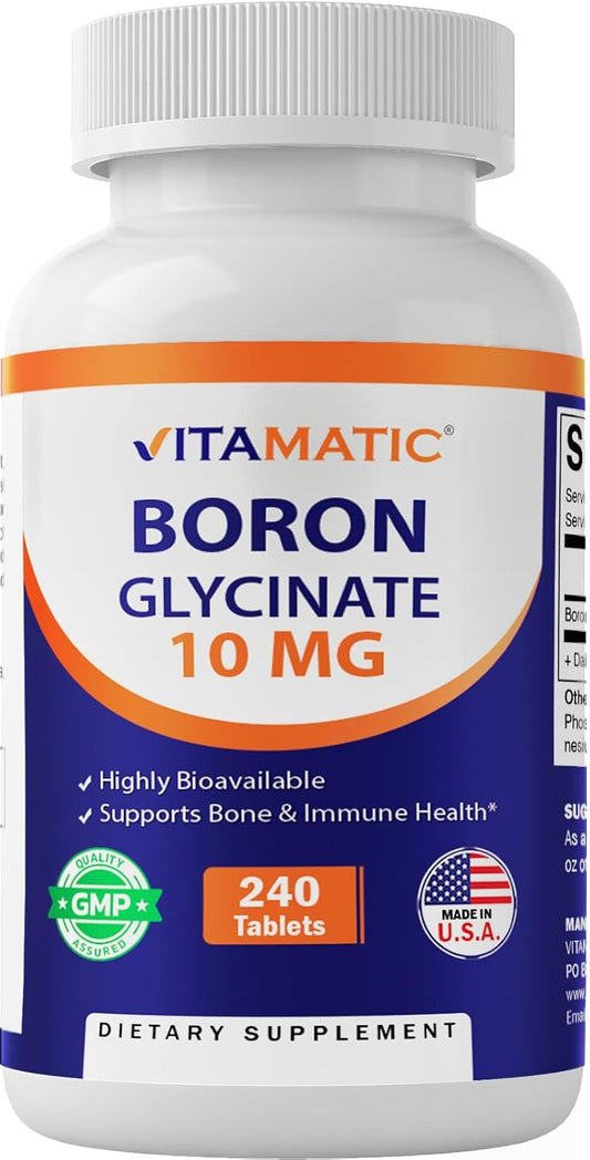Vitamatic Chelated Boron (as Glycinate) 10mg  - 240 Tablets