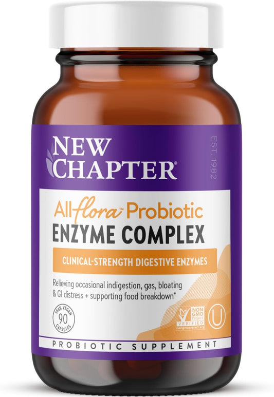 New Chapter All-Flora Enzyme Complex - 90 Vegan Capsules