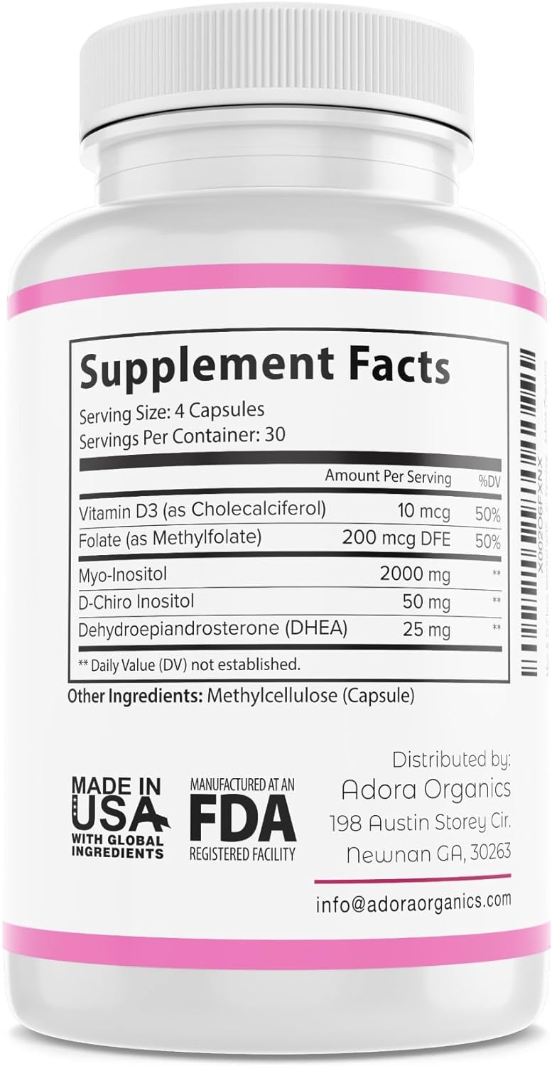 Biodora Myo& D-Chiro Inositol Supplement 120 Capsules