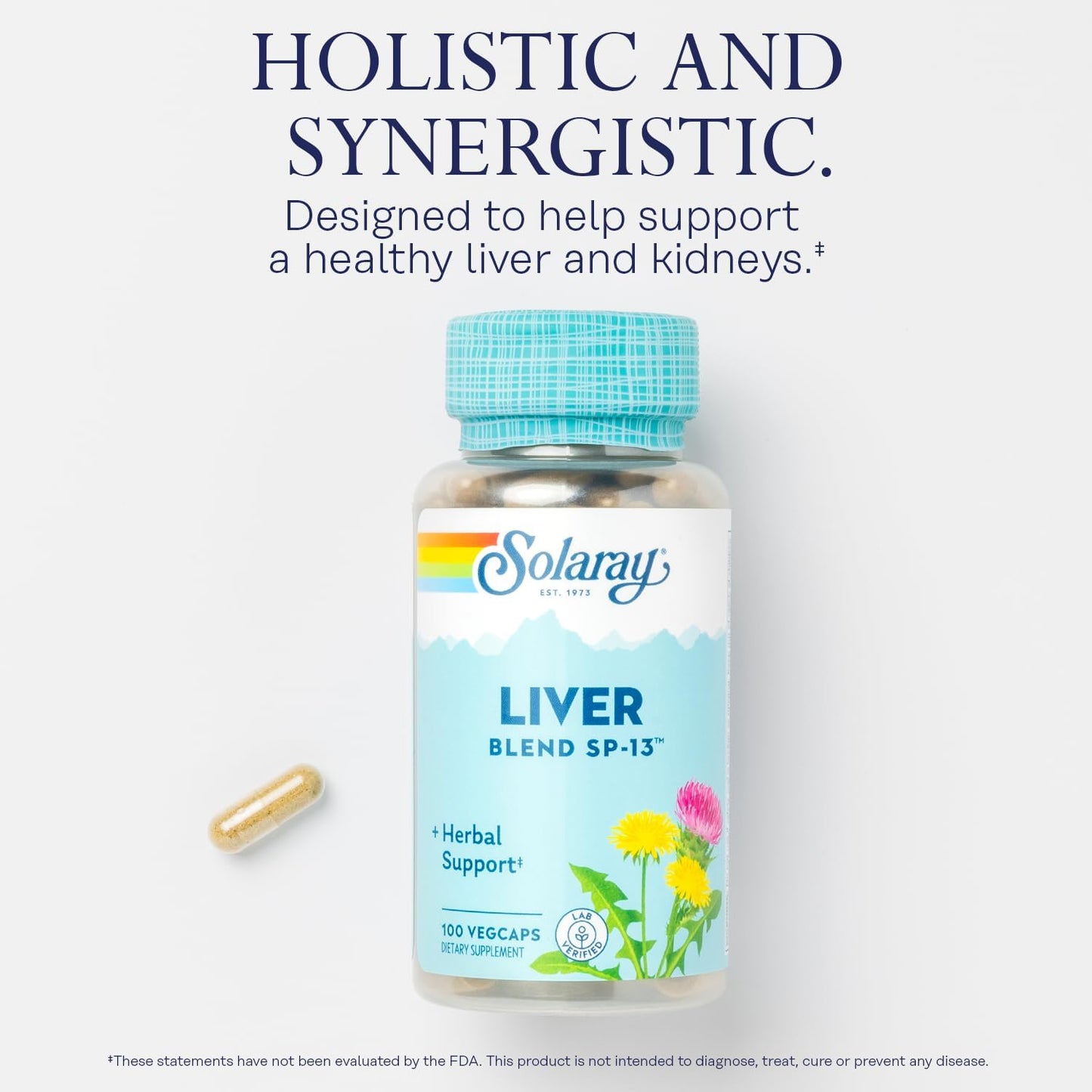 Solaray Liver Blend Traditional Liver Cleanse Detox & Repair Support 100 count