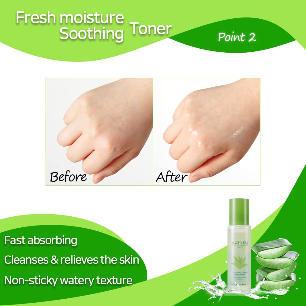 Nature Republic Soothing Moisture Aloe Vera Toner - 5.24 Fl Oz