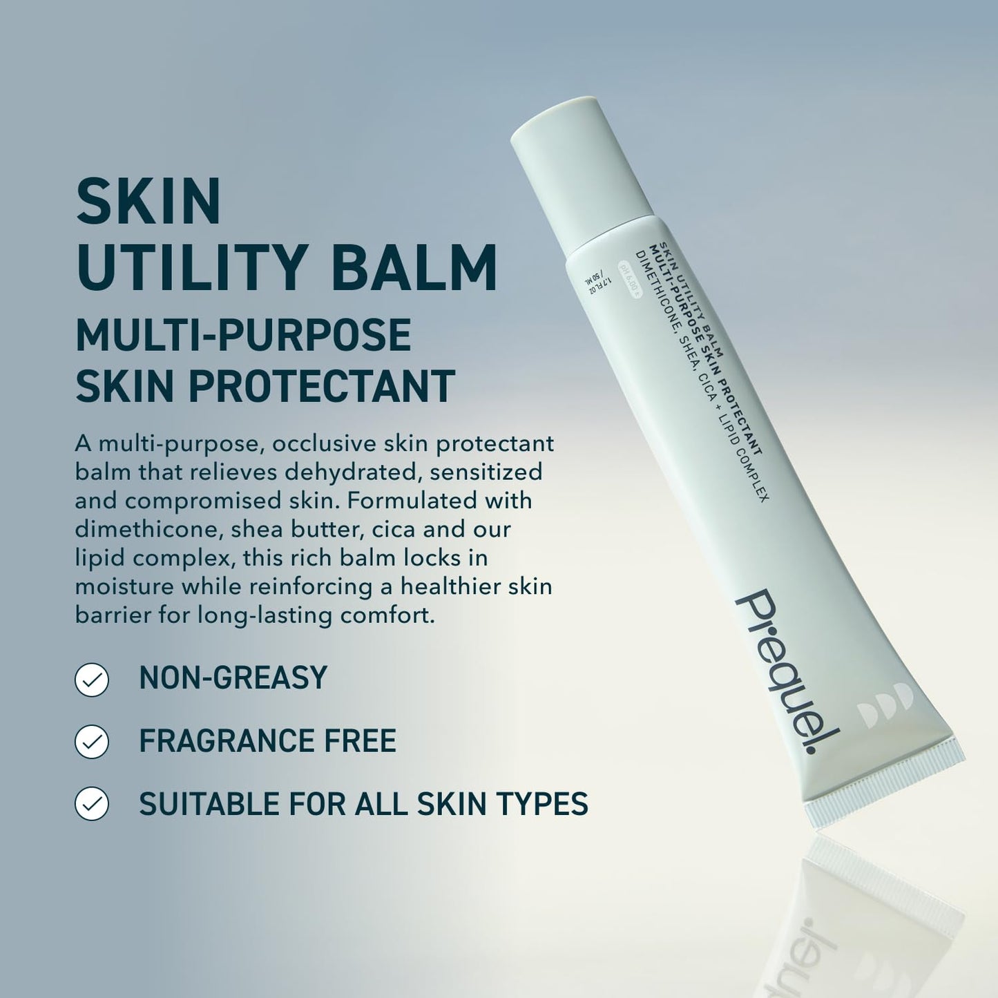 Prequel Skin Utility Balm. Advanced Occlusive Face Cream - 1.7oz